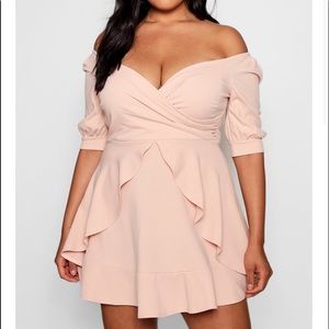 Off the shoulder cocktail dress!